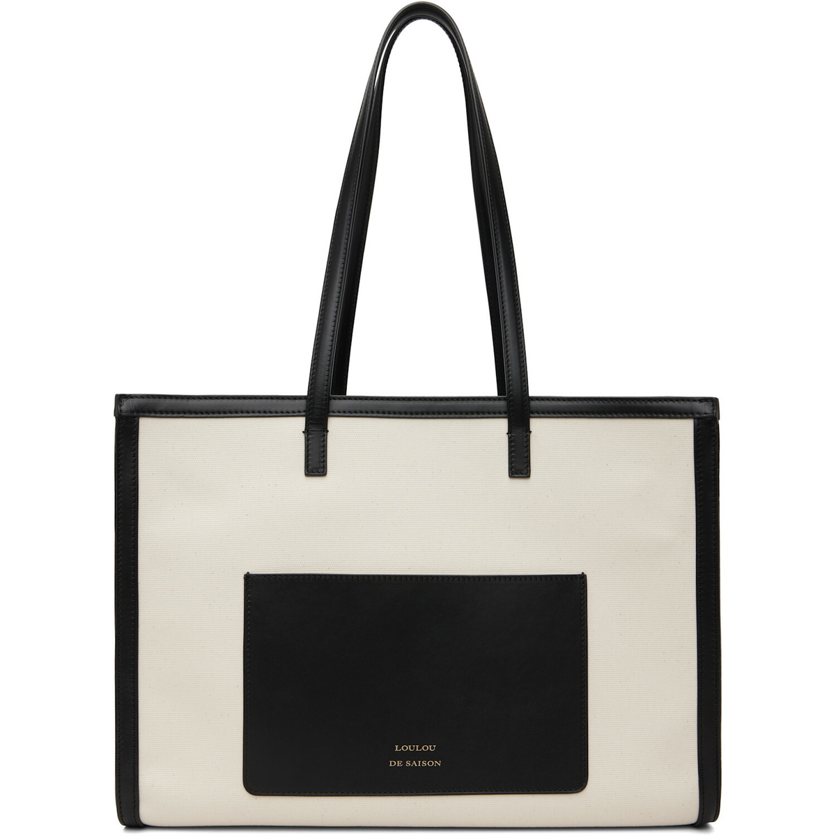 Loulou de Saison Black & Beige Arabella Tote