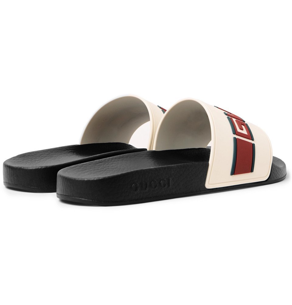 Gucci - Logo-Detailed Rubber Slides - Men - Off-white Gucci