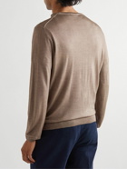 Canali - Slim-Fit Wool and Silk-Blend Sweater - Neutrals