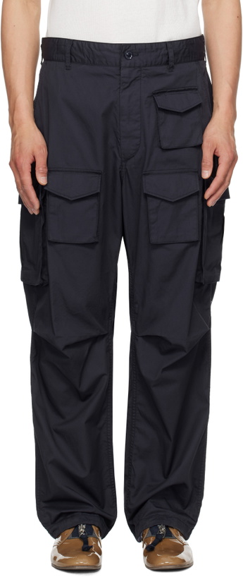 Photo: Engineered Garments Navy FA Cargo Pants