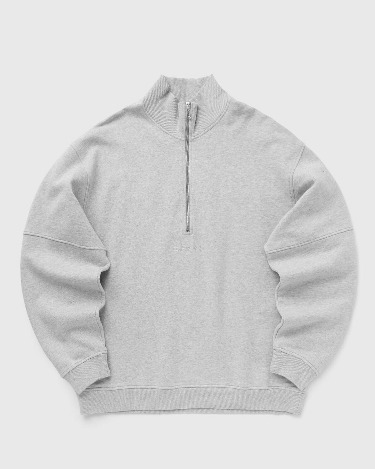 EDWIN５０５ Edwin Koji Half Zip Sweat Grey Half Zips Edwin