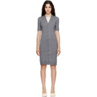 MM6 Maison Margiela Gray & Off-White Trompe L'Oeil Cardigan Midi Dress