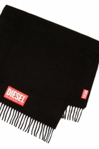 Diesel Wool blend scarf - Scarf Mens in Black
