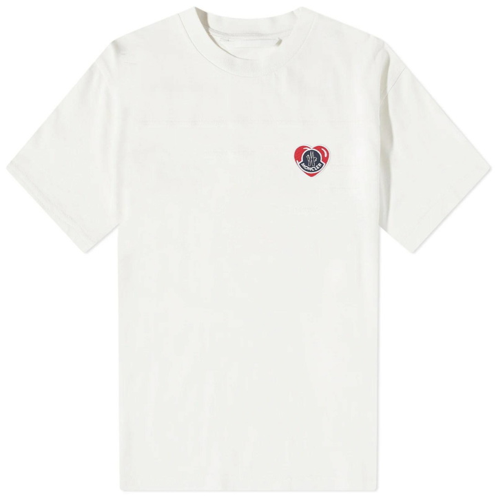 Photo: Moncler Men's Heart Logo T-Shirt in White