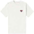 Moncler Men's Heart Logo T-Shirt in White