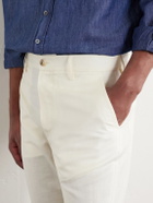 Canali - Straight-Leg Wool and Linen-Blend Twill Suit Trousers - White