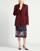Dries Van Noten Womens Blazer Burgundy