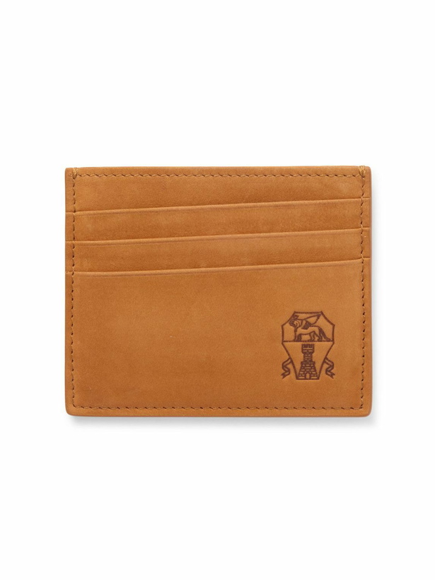 Photo: Brunello Cucinelli - Logo-Debossed Leather Cardholder