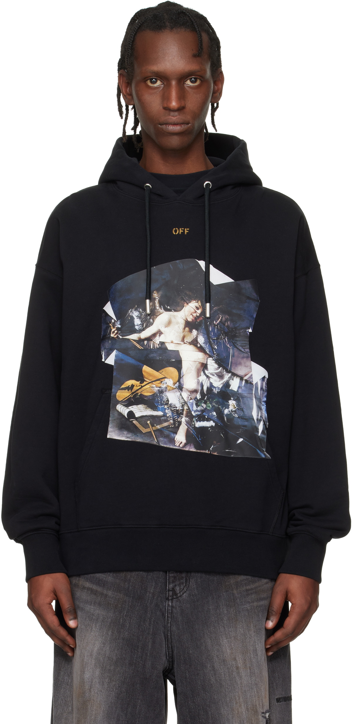 Off-White Black Masked Face Hoodie Off-White