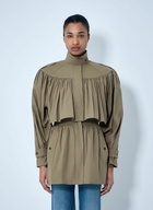 Chloé Gathered High-Collar Jacket