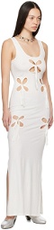 J.Kim Off-White Staple Petal Maxi Dress