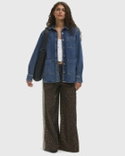 Lacoste Oversized Denim Overshirt Blue Womens Denim Jacket