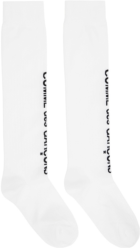 Photo: Comme des Garçons Homme Plus White Logo Socks