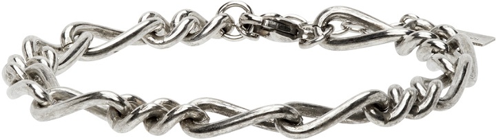 Photo: Saint Laurent Silver Figaro Chain Bracelet