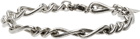 Saint Laurent Silver Figaro Chain Bracelet