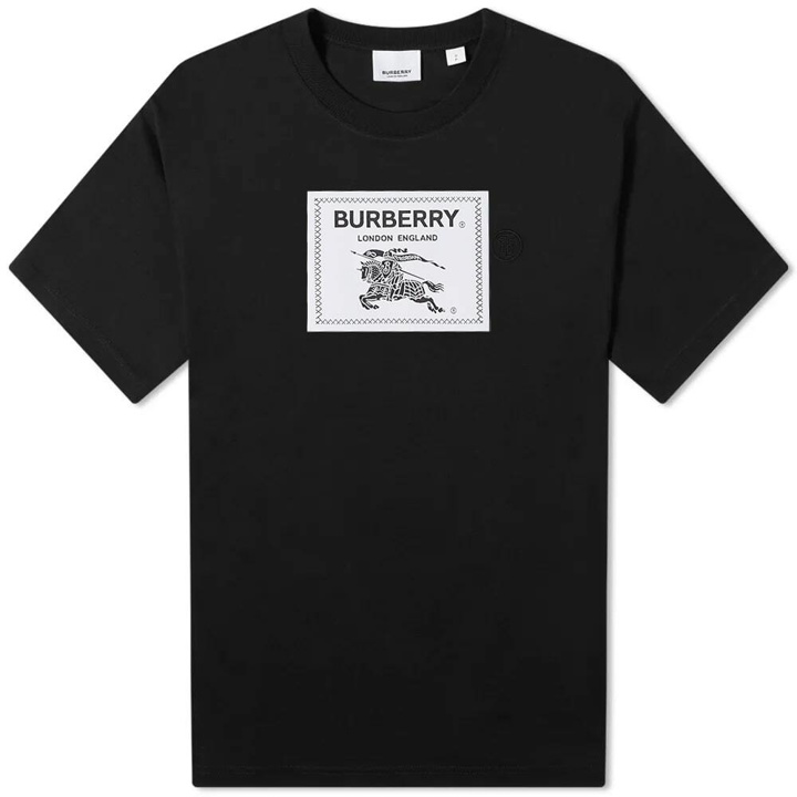 Photo: Burberry Men's Roundwood Label T-Shirt in Black