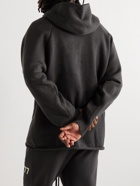 FEAR OF GOD ESSENTIALS - Logo-Appliquéd Knitted Hoodie - Gray