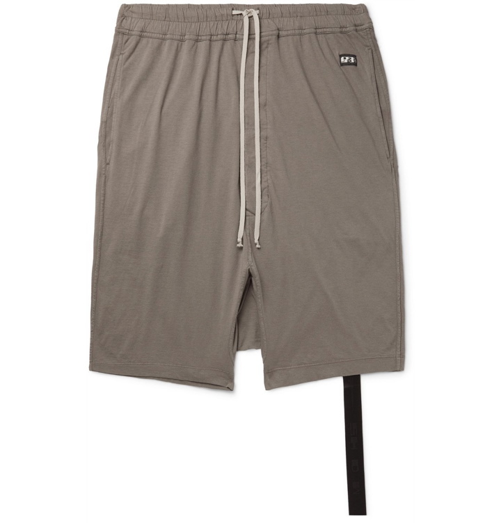 Photo: DRKSHDW BY RICK OWENS - Pods Cotton-Jersey Drawstring Shorts - Gray