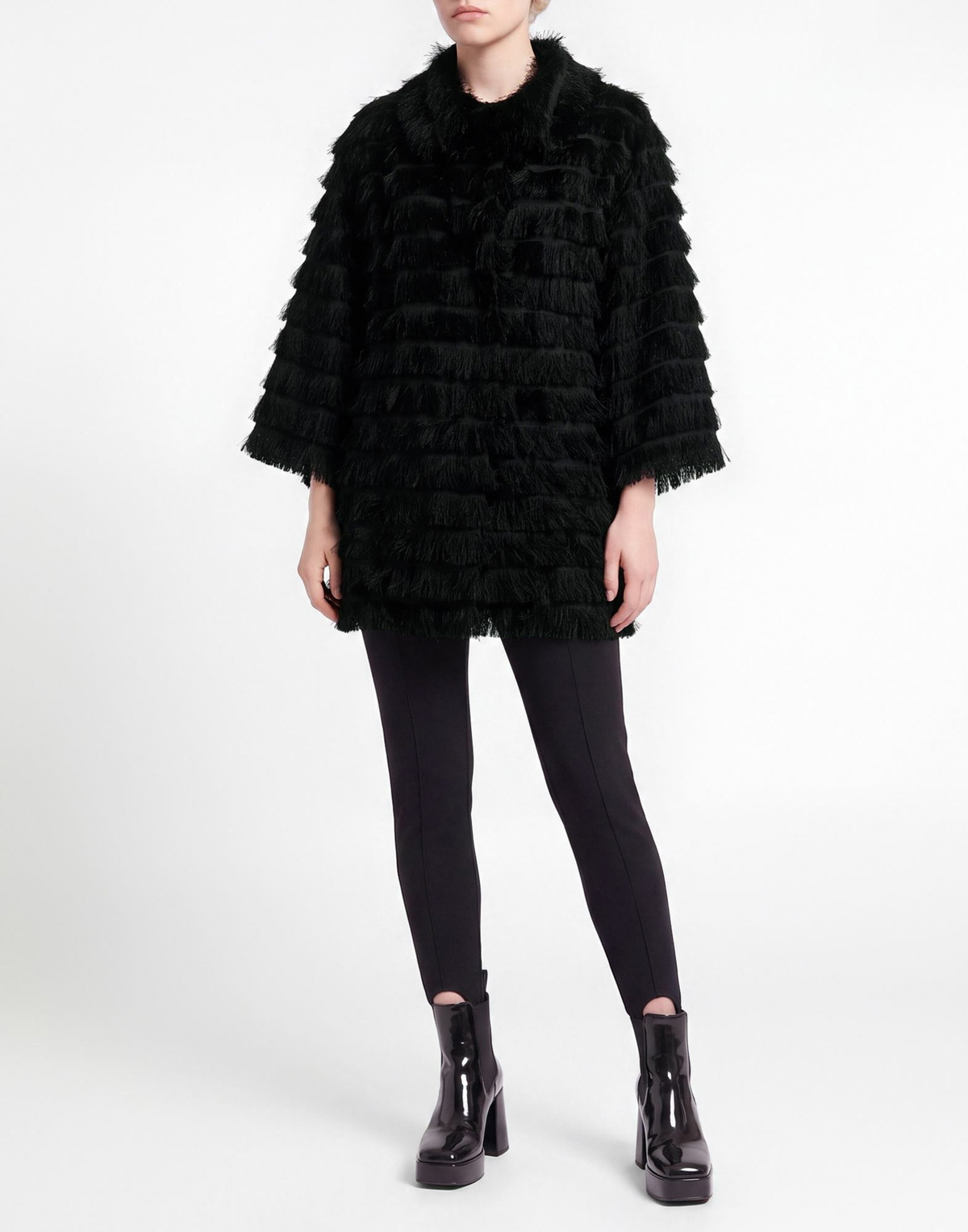 Alberta Ferretti Womens Overcoat & Trench Coat in Black