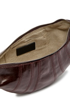 Lemaire Croissant Small Glossed Leather Shoulder bag - Chocolate - One Size