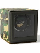 WOLF - Elements Cub Camouflage-Print Full-Grain Vegan Leather Single Watch Winder