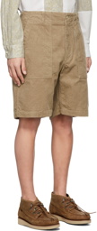 Engineered Garments Beige Corduroy Fatigue Shorts