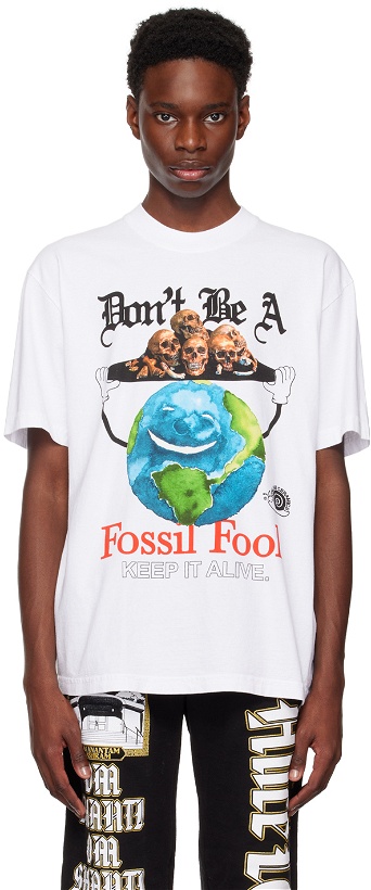 Photo: Online Ceramics White 'Fossil Fool' T-Shirt