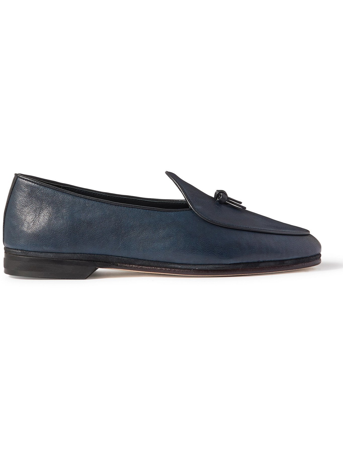 RUBINACCI - Marphy Leather Tasselled Loafers - Blue - EU 40 Rubinacci