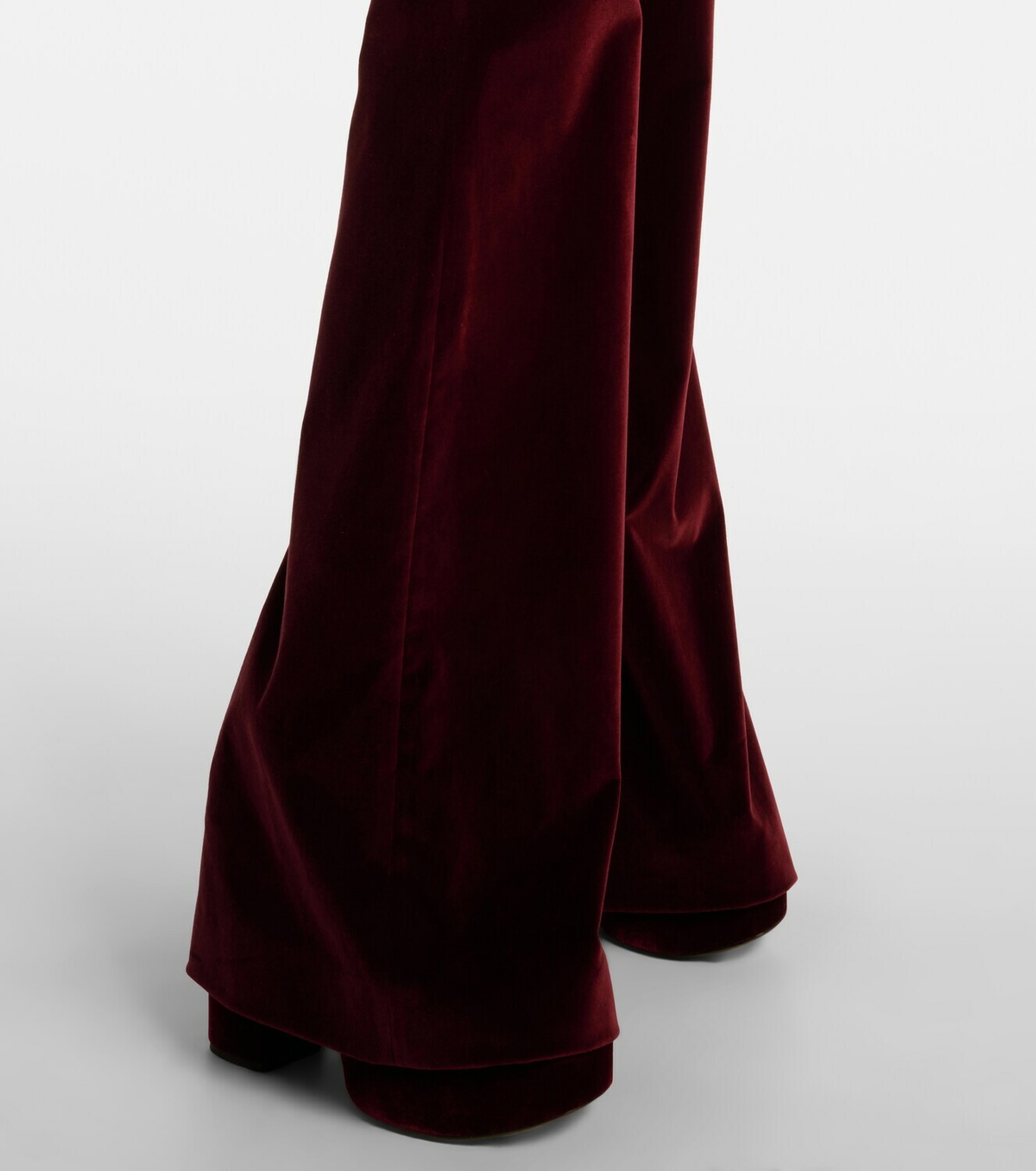 Etro Mid-rise cotton velvet flared pants