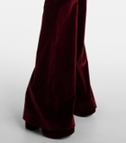 Etro Mid-rise cotton velvet flared pants