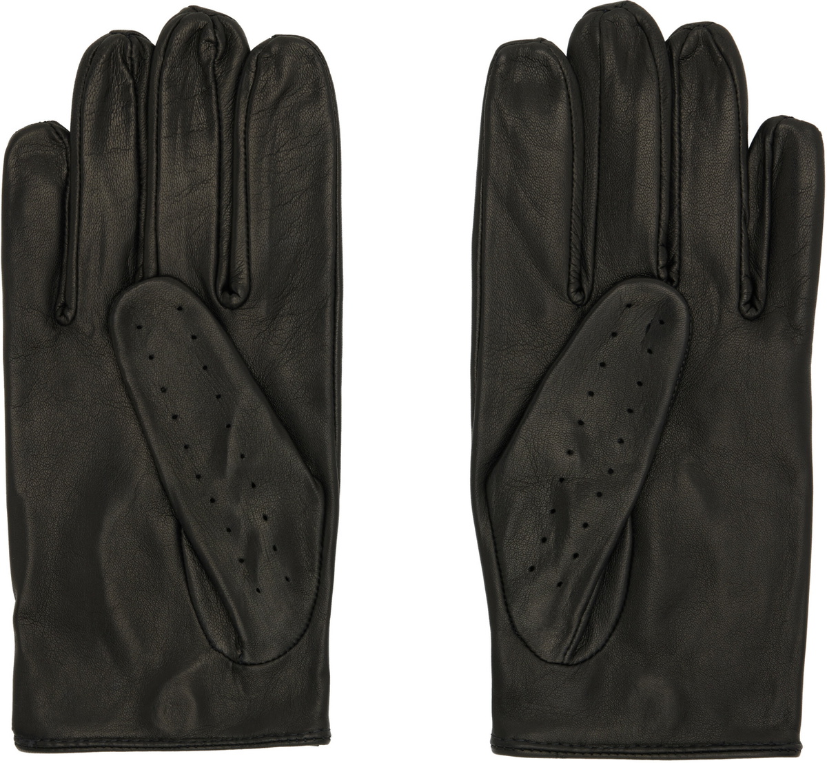 Ernest W. Baker Black Studded Driving Gloves