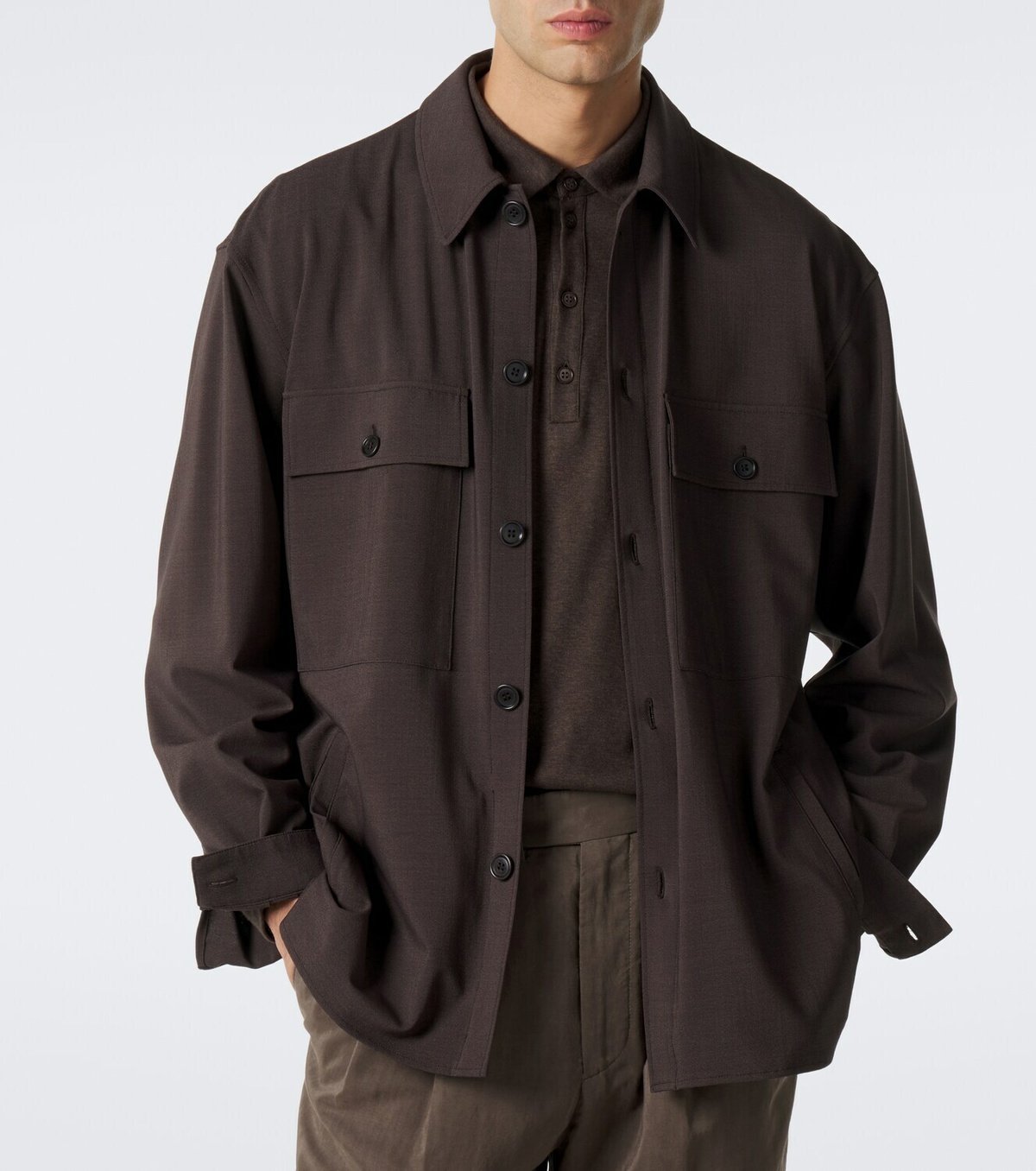 Giorgio Armani Wool and silk-blend shirt