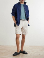 Hartford - Fatigue Straight-Leg Herringbone Cotton Shorts - Neutrals