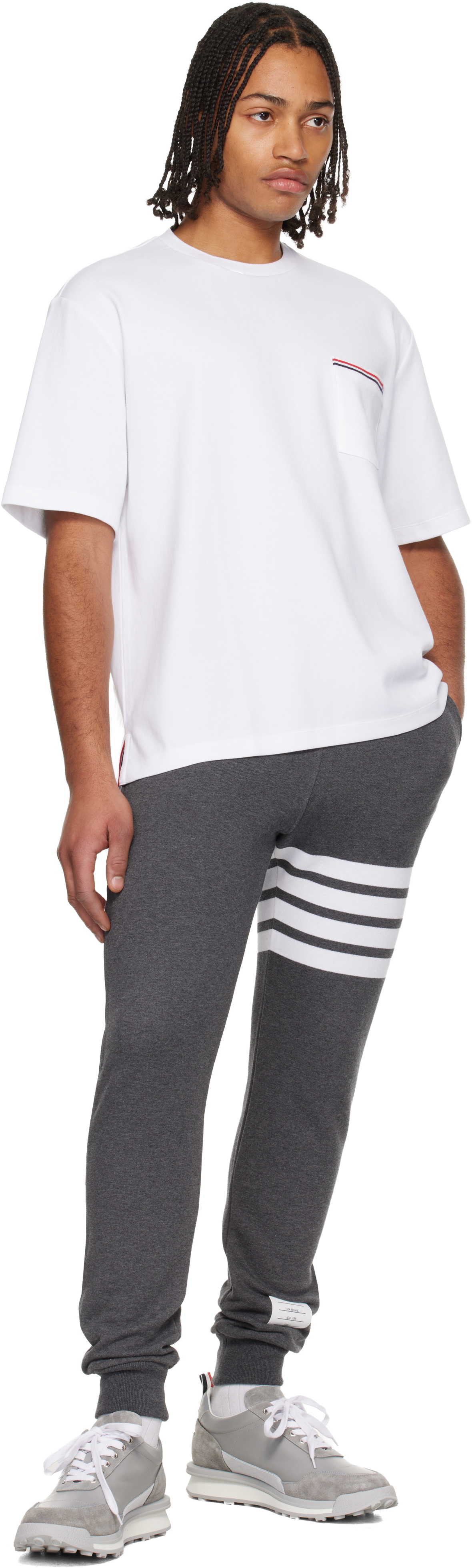 Thom Browne Gray Classic Loopback 4-Bar Sweatpants