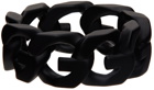 Givenchy Black G Chain Enamel Ring
