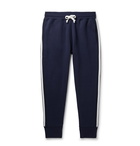 Kingsman - Slim-Fit Tapered Striped Cotton and Cashmere-Blend Jersey Sweatpants - Blue