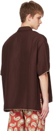 Jacquemus Brown Le Raphia 'La Chemise Cabri' Shirt