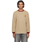 Carne Bollente Beige Stripe Keep It Up Long Sleeve T-Shirt