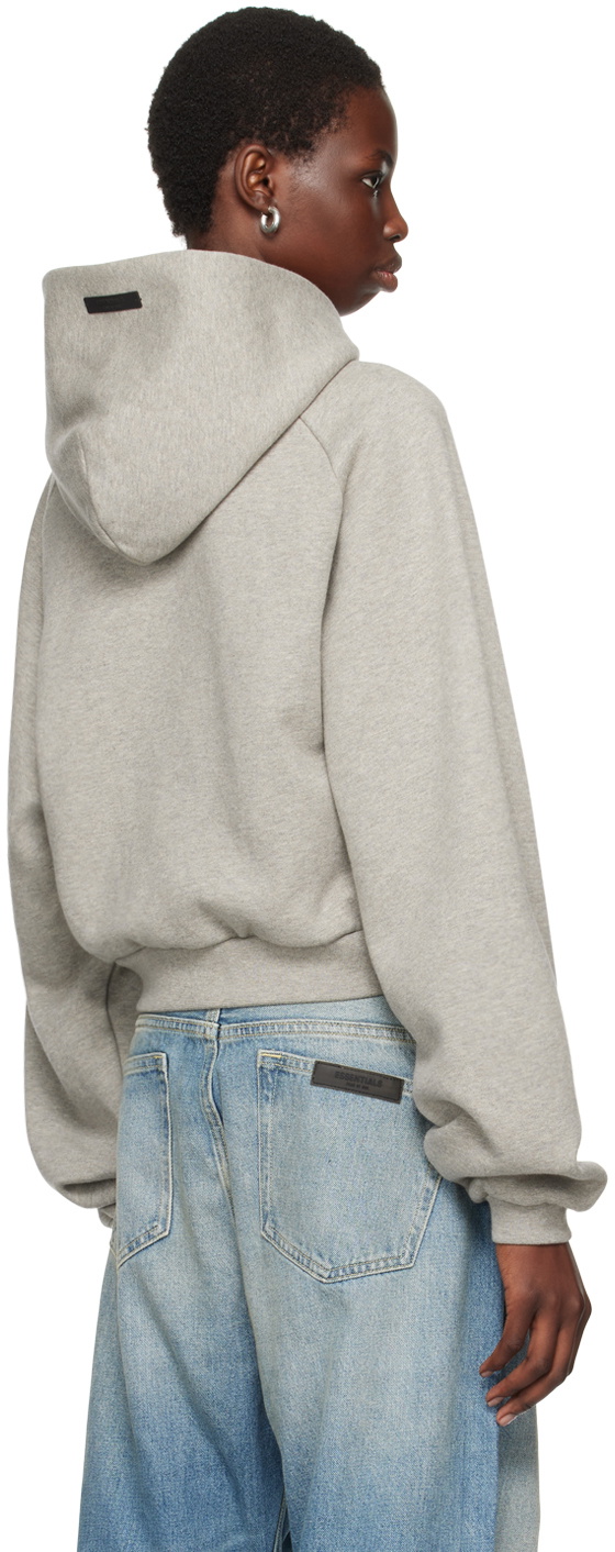 Fear of God ESSENTIALS Gray Cropped Hoodie