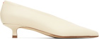 Aeyde Off-White Clara Pointed-Toe Heels