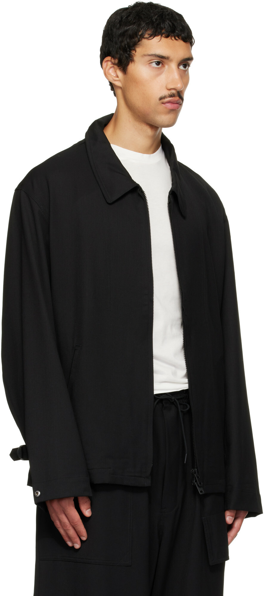 Y-3 Black Wool Tailored Blouson Jacket