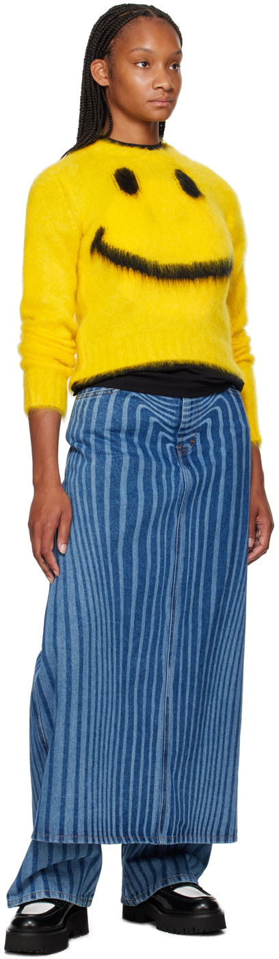 Moschino Yellow Intarsia Sweater