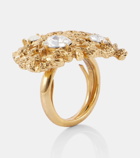Oscar de la Renta Coral Heart embellished ring
