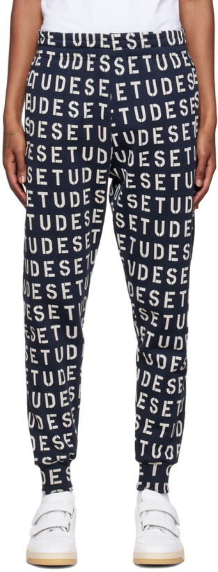 Photo: Études Navy Tempera Stencil Lounge Pants