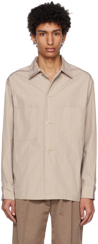 Photo: LEMAIRE Brown Striped Shirt
