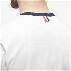 Thom Browne Men's Striped Ringer T-Shirt in White