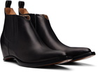 Maison Margiela Black Heel-Less Western Chelsea Boots