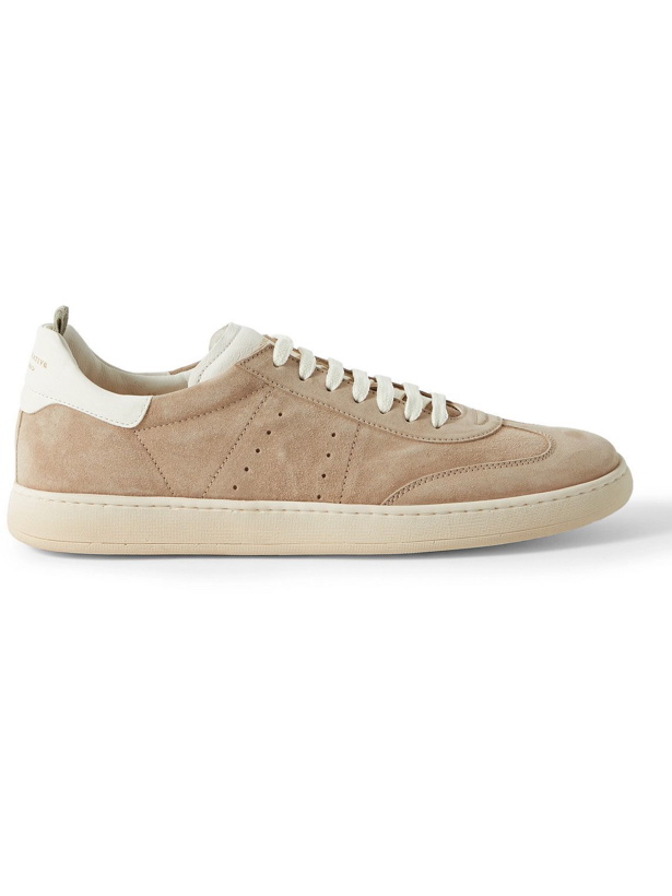 Photo: Officine Creative - Kombo Leather-Trimmed Suede Sneakers - Neutrals