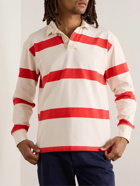 Drake's - Striped Cotton-Jersey Polo Shirt - White
