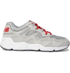 New Balance - No Vacancy Inn ML850 Webbing-Trimmed Suede, Leather and Mesh Sneakers - Gray